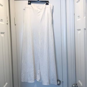 White Linen Skirt